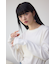 シアーネックリブトップス