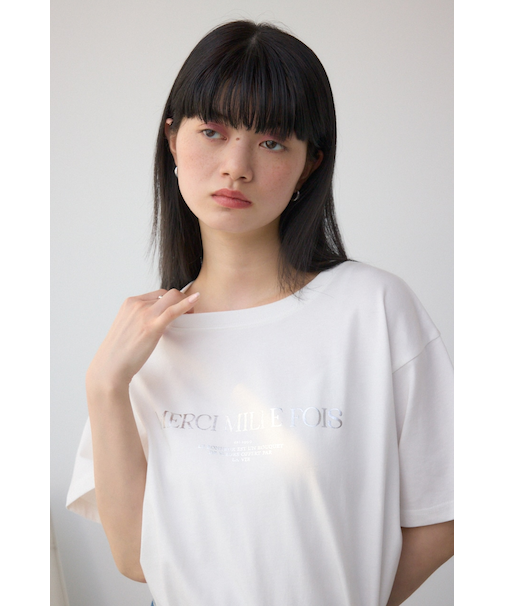 メタリックプリントTシャツ