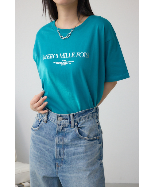 メタリックプリントTシャツ
