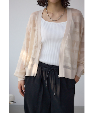 シアージップアップカーディガン