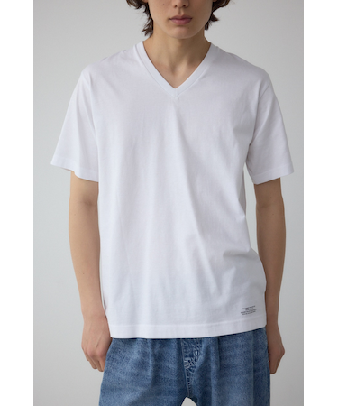 AZコットンVネックTシャツ