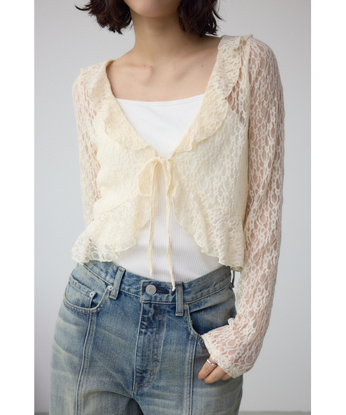 レースフリルカーディガン