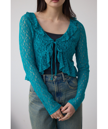 レースフリルカーディガン