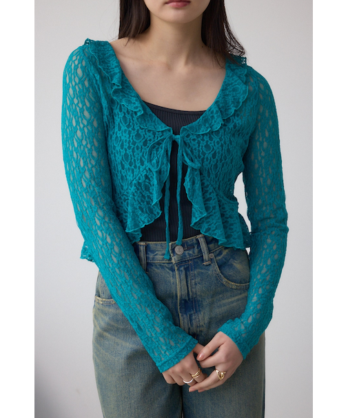 レースフリルカーディガン