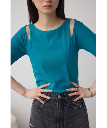 デザインネックショートTシャツ