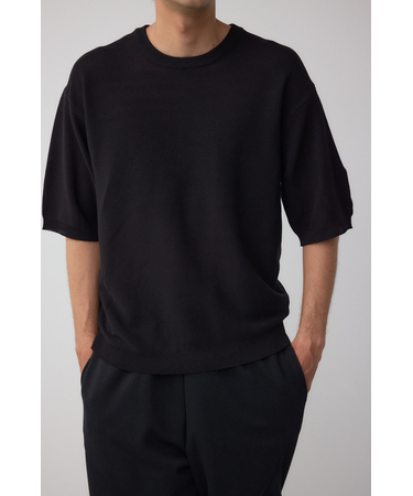 ベーシックガーター5分袖ニット