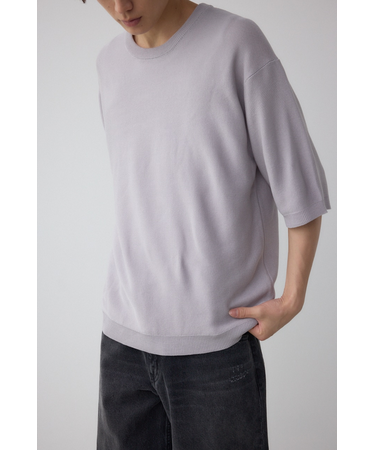 ベーシックガーター5分袖ニット