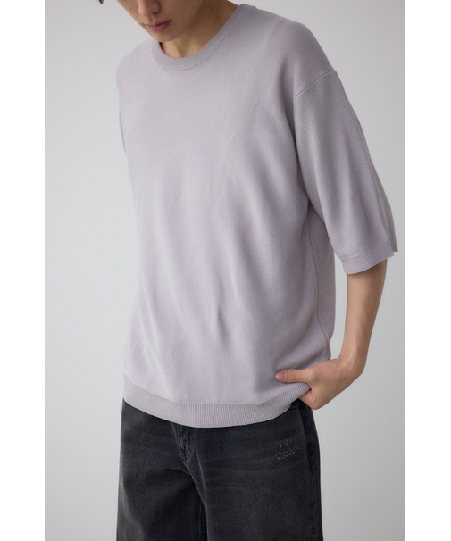 ベーシックガーター5分袖ニット