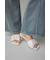 【堀田茜さん着用アイテム】ギャザーストラップスクエアトゥサンダル