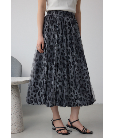 チュールレイヤードバルーンスカート