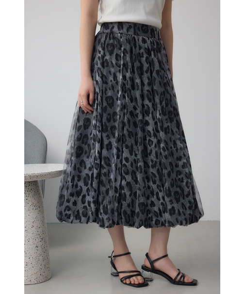 チュールレイヤードバルーンスカート