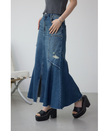 AZUL DENIM ダメージマーメイドスカート