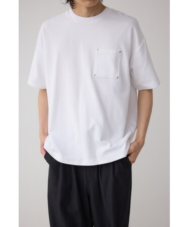 スタッズポケットリップルTシャツ