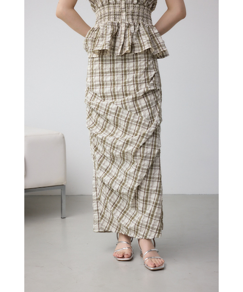 タックドレープチェックスカート｜アズールバイマウジーの通販