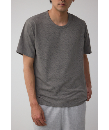 楊柳ジャガードクルーネックTシャツ