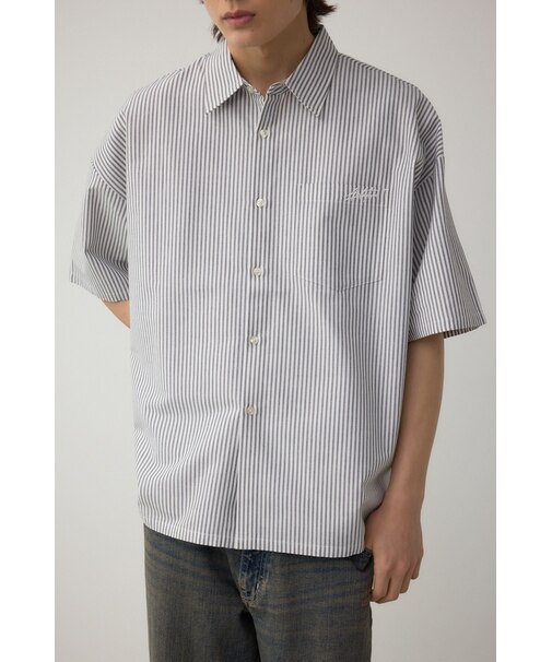 オックスワンポケ刺繍シャツ