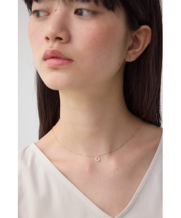 ラインストーンホースシューモチーフネックレス