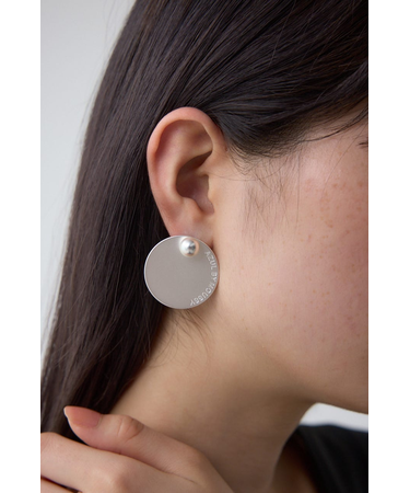 サークルプレートロゴピアス