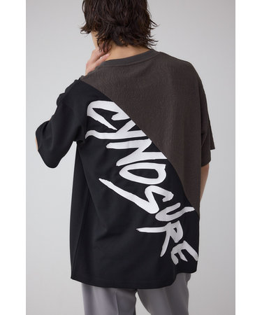 異素材スウィッチングラフィックTEE