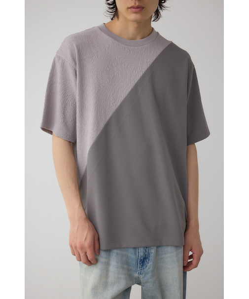 異素材スウィッチングラフィックTEE