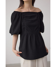 2WAYペプラムギャザーブラウス