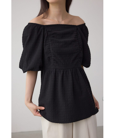 2WAYペプラムギャザーブラウス