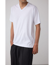 AZコットン VネックロゴTシャツ