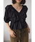 ラッフルショルダーブラウス