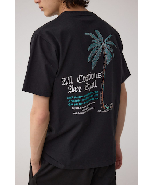 ベア天竺バック刺繍TEE