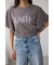 ラッフルスリーブロゴTシャツ