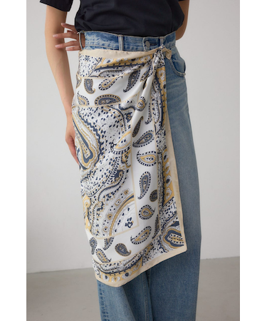 ペイズリーパターン大判スカーフ