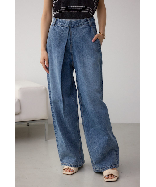 AZUL DENIM フロントタックワイドデニム