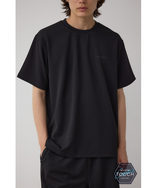 C／TネックジャガードシリコンネームTシャツ