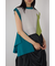 【PLUS】アシンメトリードレープニットベスト