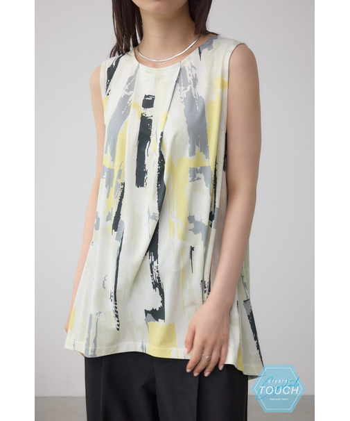 C／Tシャーベットノースリーブトップス