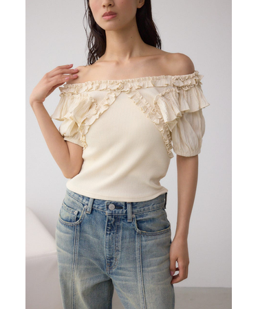 コンビネーション2WAYフリルトップス