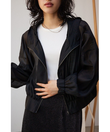 シアーフーディーブルゾン