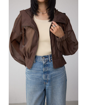 シアーフーディーブルゾン