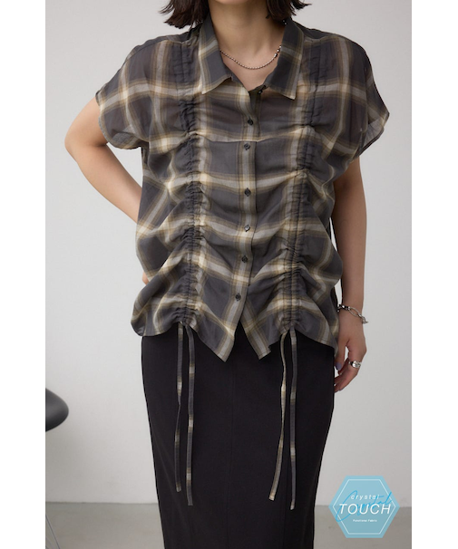 C／T冷感 ドロストブラウス