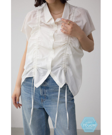 C／T冷感 ドロストブラウス