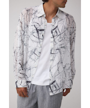 シアーマーブル総柄シャツ