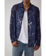 シアーマーブル総柄シャツ