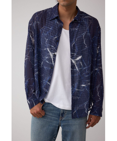 シアーマーブル総柄シャツ