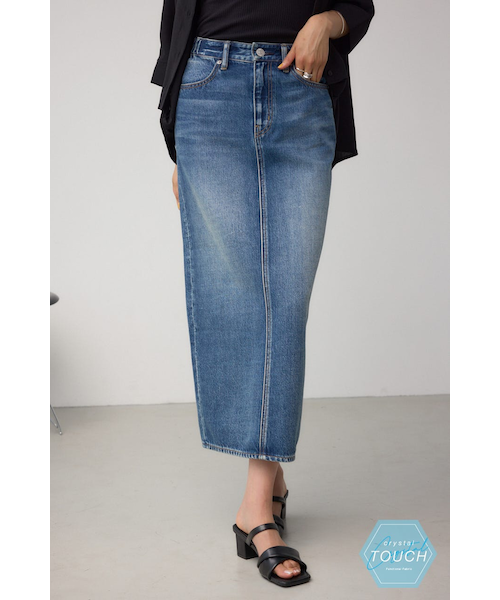 【関税込み】SRVC ブルー Uma デニム ミディアムスカート ボタン付きデニムスカート - ミディアムブルー | ZARA Japan / 日本