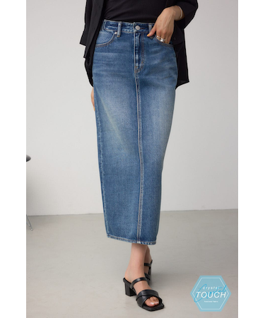 C/T冷感サイドゴムデニムスカート