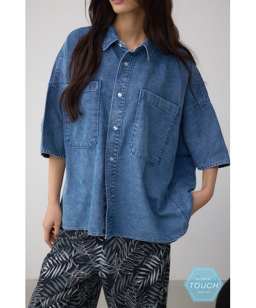 C／T冷感デニムドルマンシャツ
