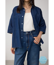 C/T冷感デニムドルマンシャツ