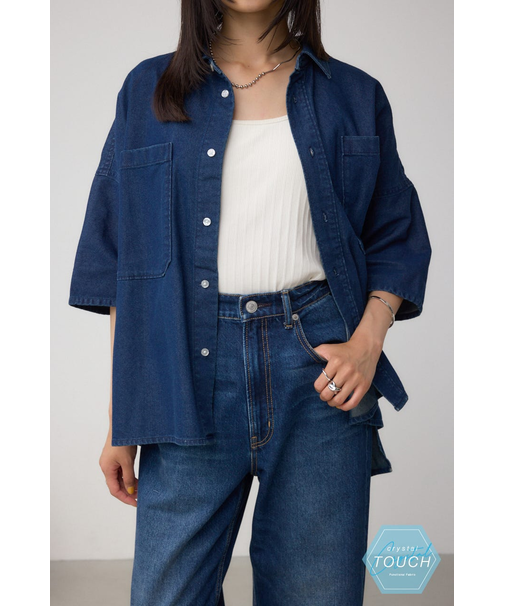 C/T冷感デニムドルマンシャツ