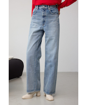 AZUL DENIM ハイウエストワイドロング丈