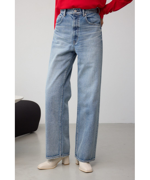 AZUL DENIM ハイウエストワイドロング丈